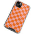 Orange Checkered iPhone 14 Clear Case